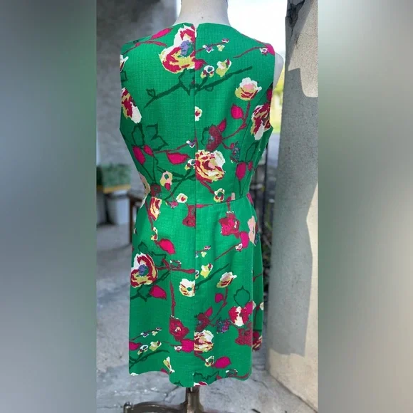 J. Crew Glorious Garden Print Fitted Dress, Vintage Style - Picture 4 of 12